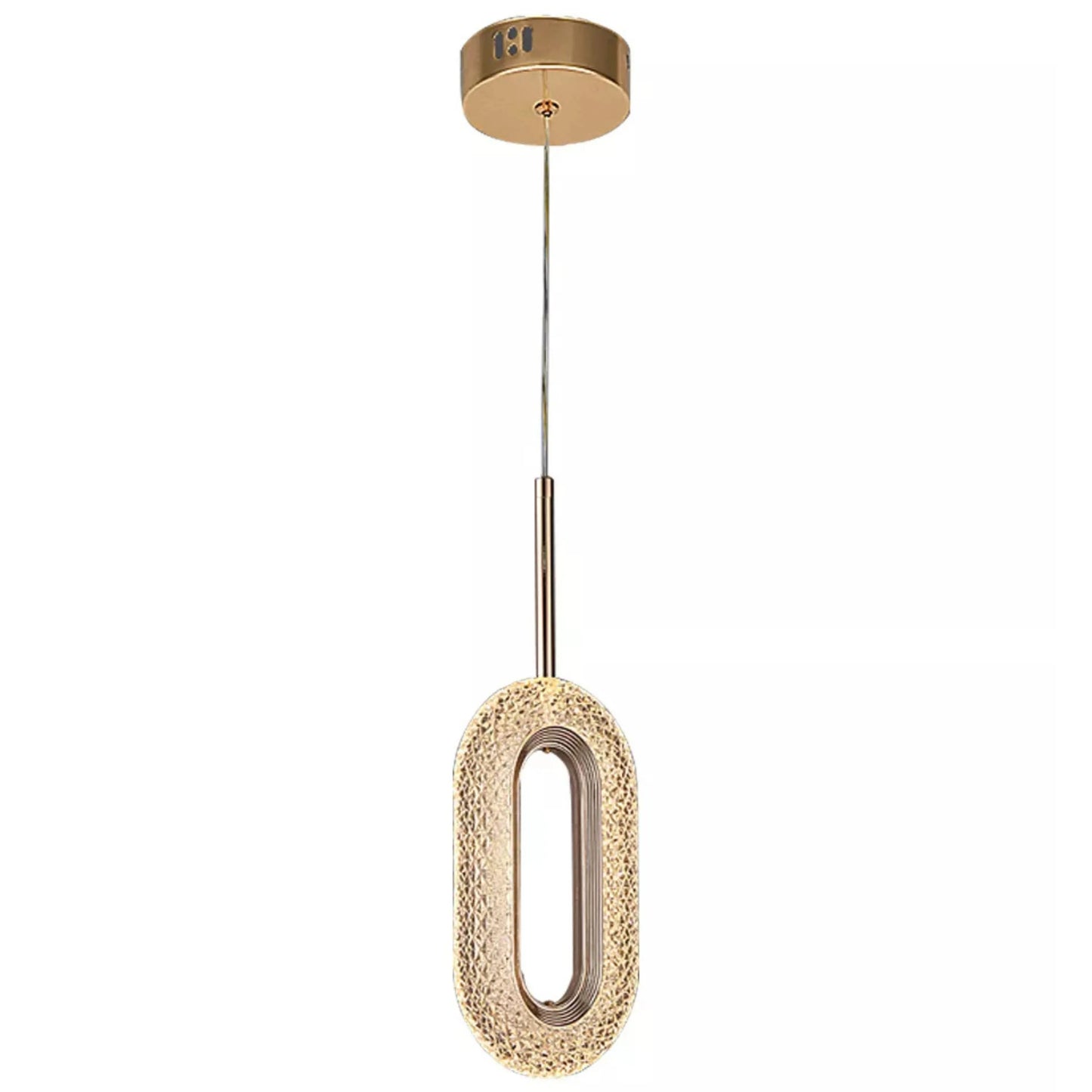 Suspension LED Cristal – Ovale 1 ou 2 têtes – Blanc chaud – Idéal salon, chambre, chevet