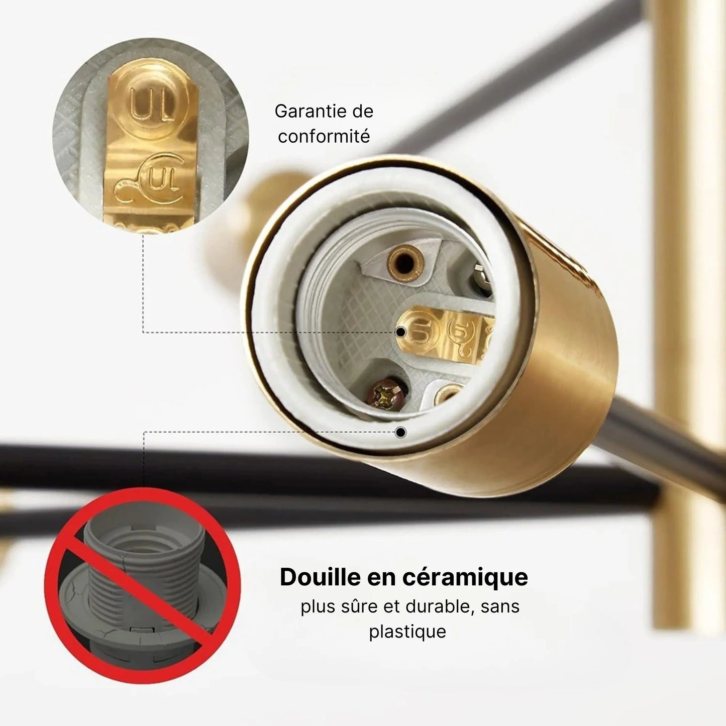 Lustre Design à Boules en Verre – 4 / 6 / 8 / 10 têtes – Blanc chaud – Idéal Salon, Salle à manger, Chambre