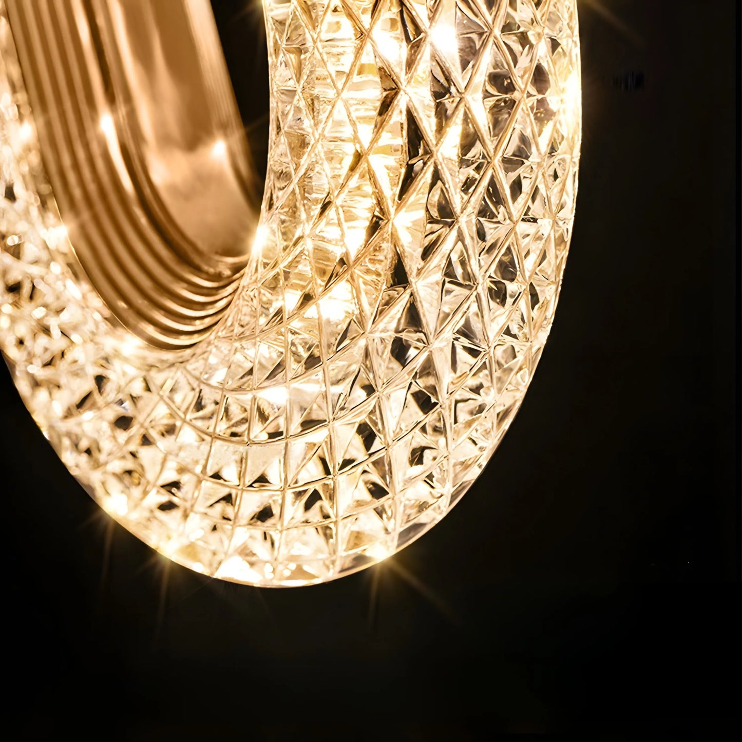 Suspension LED Cristal – Ovale 1 ou 2 têtes – Blanc chaud – Idéal salon, chambre, chevet