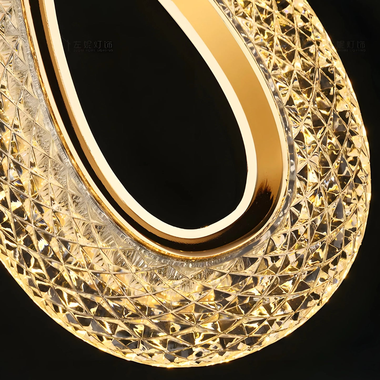 Suspension LED Cristal – Goutte 1 ou 2 têtes – Blanc chaud – Idéal salon, chambre, chevet