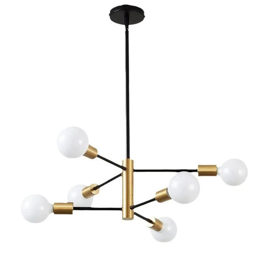 Lustre Design à Boules en Verre – 4 / 6 / 8 / 10 têtes – Blanc chaud – Idéal Salon, Salle à manger, Chambre
