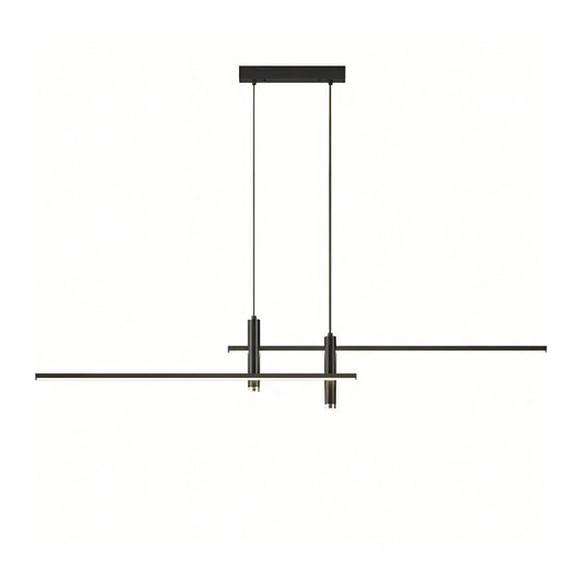 Suspension LED Linéaire – Design Minimaliste 100 cm / 150 cm – Noir – Intensité variable – Idéal pour salle à manger, cuisine, salon
