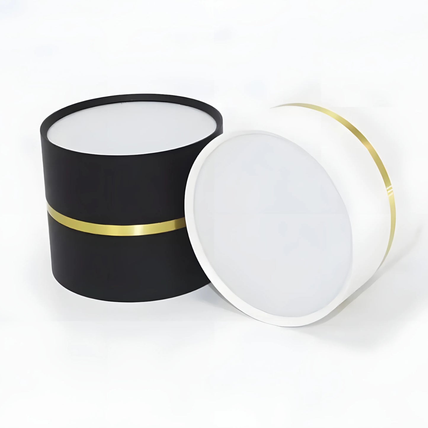 Plafonnier Spot LED Cylindrique – 15W – Anneau Doré – Noir, Blanc – Idéal Entrée, Couloir, Dressing